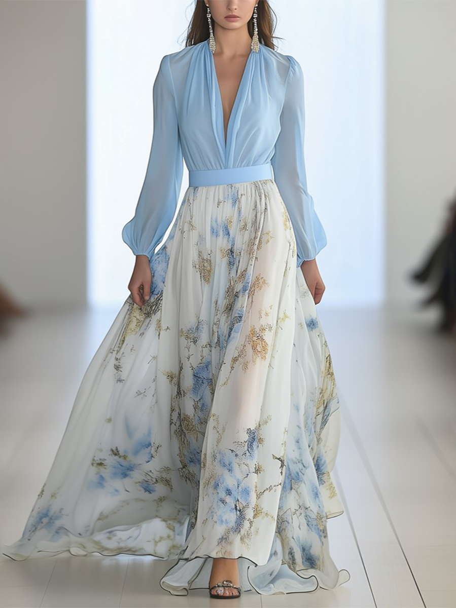 Clementine | Women's Elegant Floral Maxi Dress