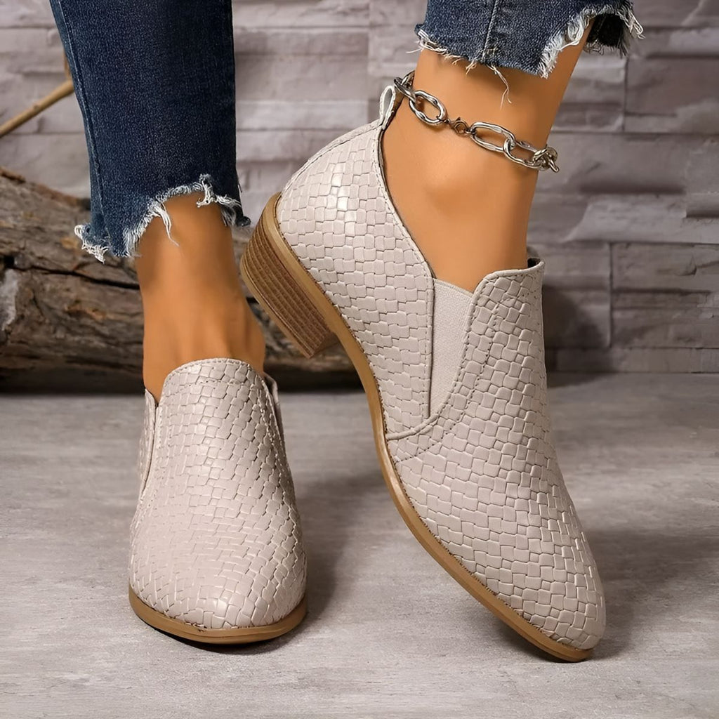 Zolira | Women's Woven Texture Comfort Oxford Shoes