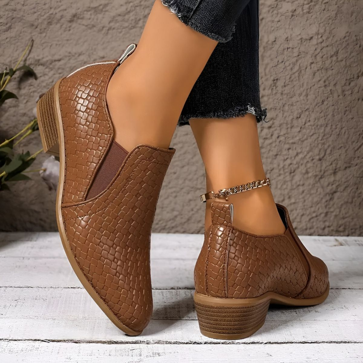 Zolira | Women's Woven Texture Comfort Oxford Shoes