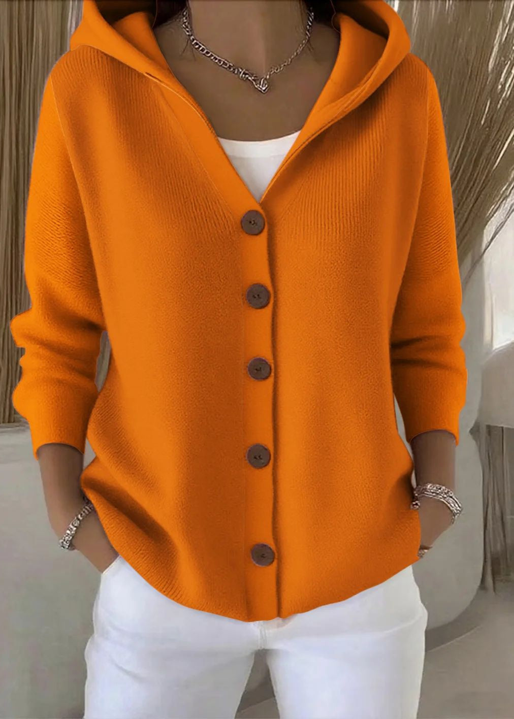 Calyraen | Women's Elegant Button-Up Cardigan