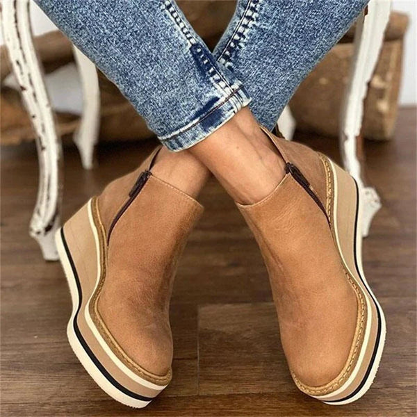 Mirethia | Women's Summer Platform Slip-On Ankle Boots