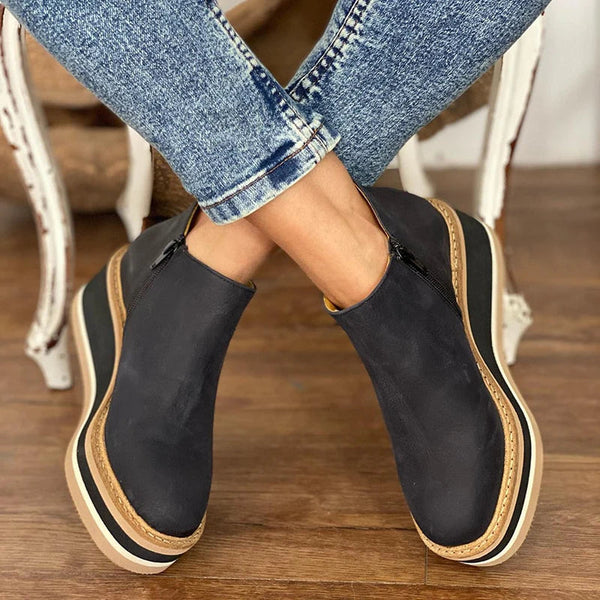 Mirethia | Women's Summer Platform Slip-On Ankle Boots