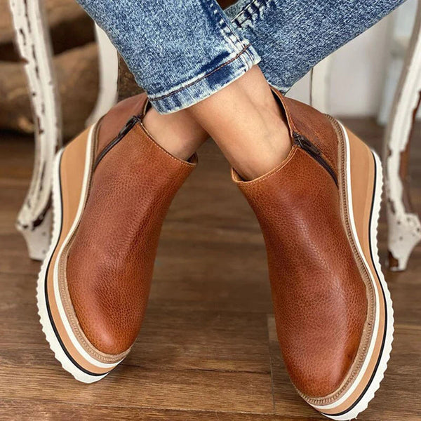 Mirethia | Women's Summer Platform Slip-On Ankle Boots
