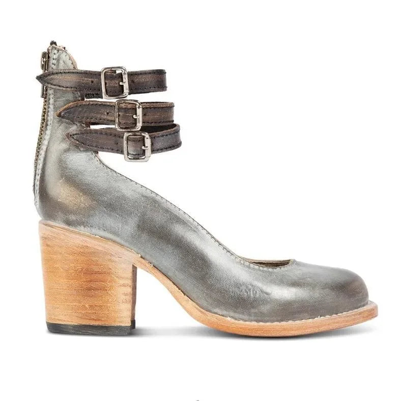 Driselle | Women's Strap Detail Block Heel Pumps