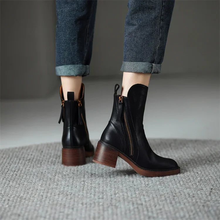 Saphielle | Women's Elegant Heeled Ankle Boots