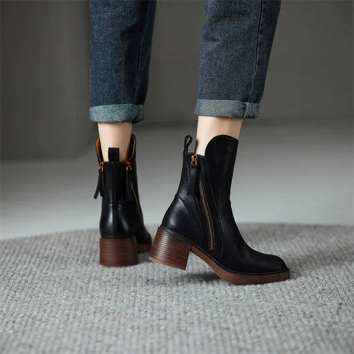 Saphielle | Women's Elegant Heeled Ankle Boots