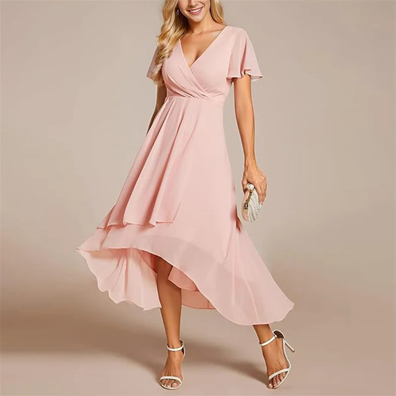 Thireya | Women's Elegant Flowing Midi Dress