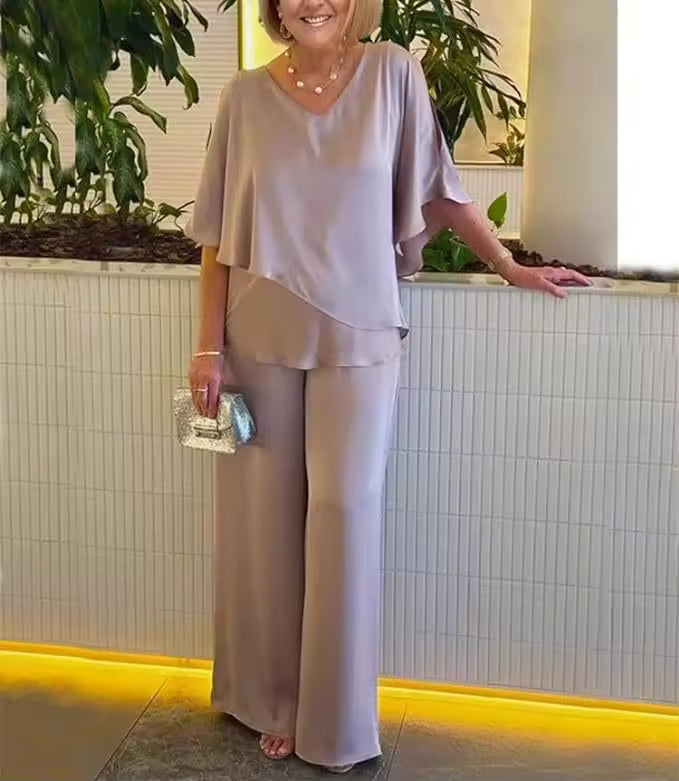 Xyra | Women's Flowing Top & Wide Leg Two-Piece Set