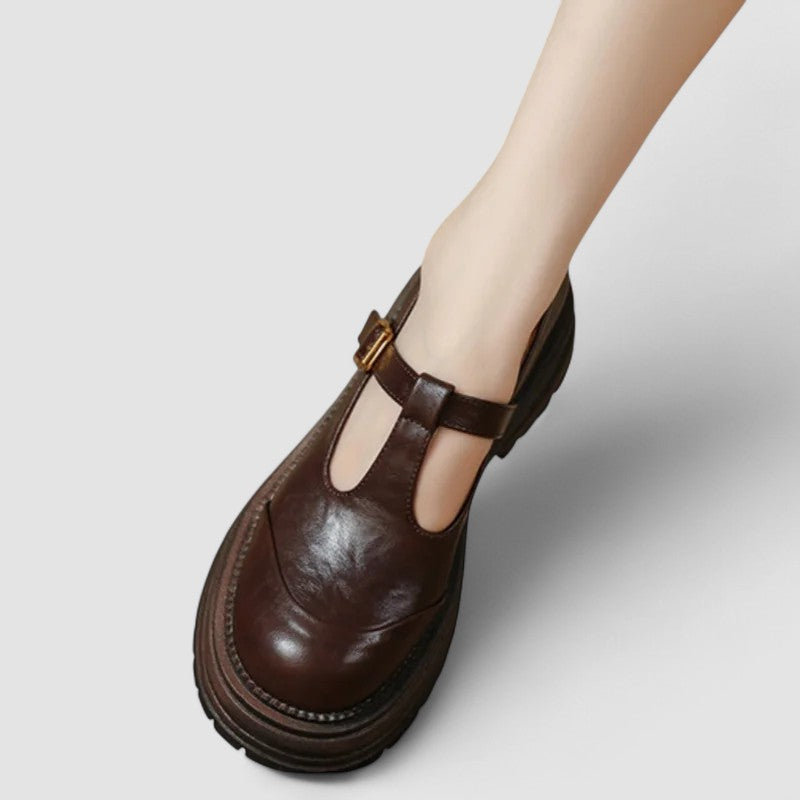 Isenra | Women's T-Strap Chunky Sole Mary Jane Shoes
