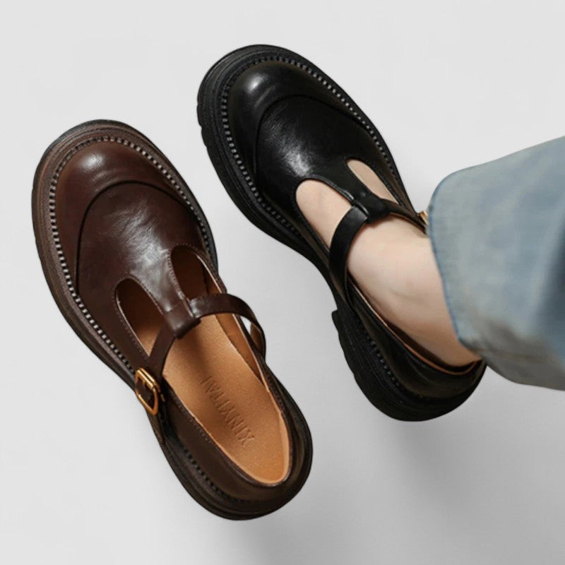 Isenra | Women's T-Strap Chunky Sole Mary Jane Shoes