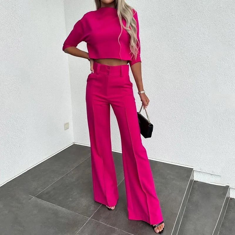Xandra | Women's Elegant Wide-Leg Matching Set