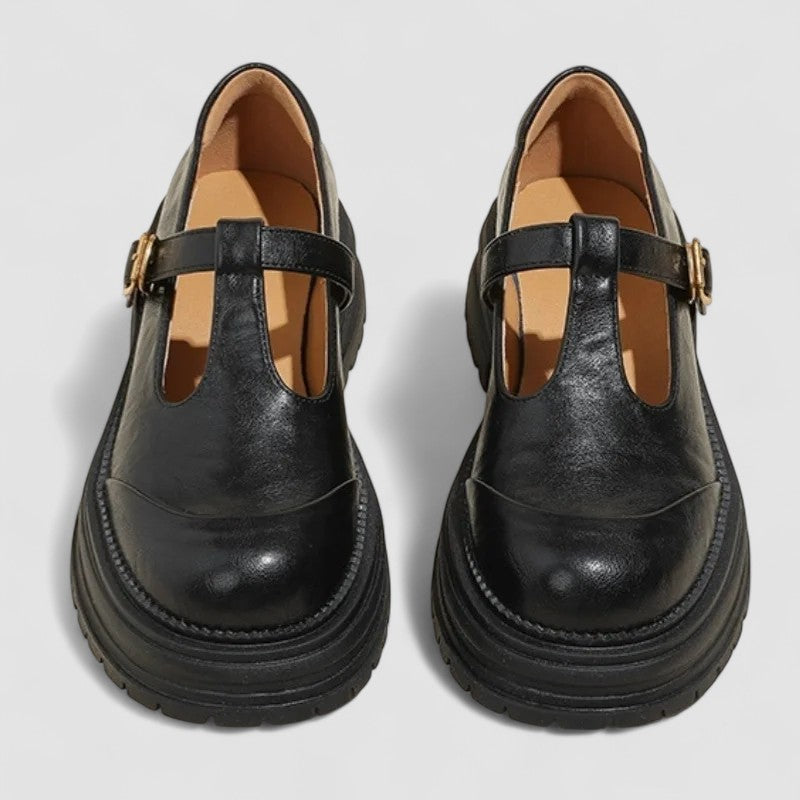 Isenra | Women's T-Strap Chunky Sole Mary Jane Shoes