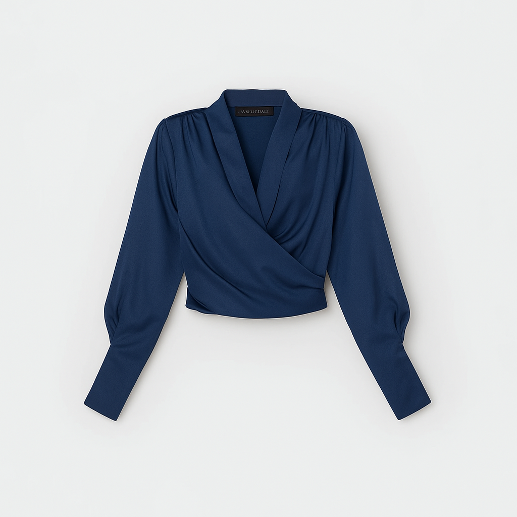 Elsin | Women's Elegant Wrap Puff Sleeve Blouse