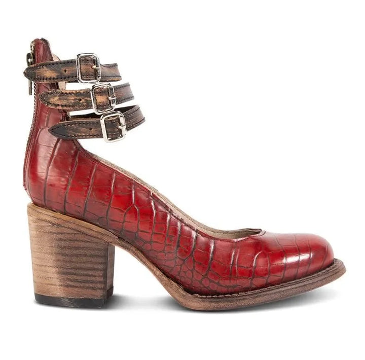 Driselle | Women's Strap Detail Block Heel Pumps