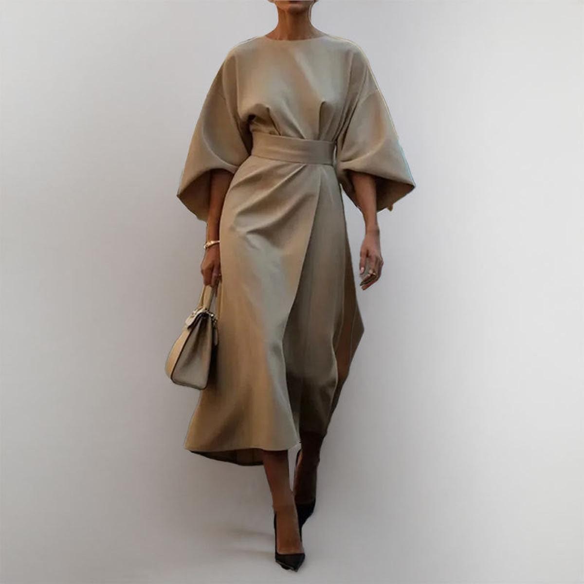 Myrissea | Women's Batwing Sleeve Twist Waist Midi Dress