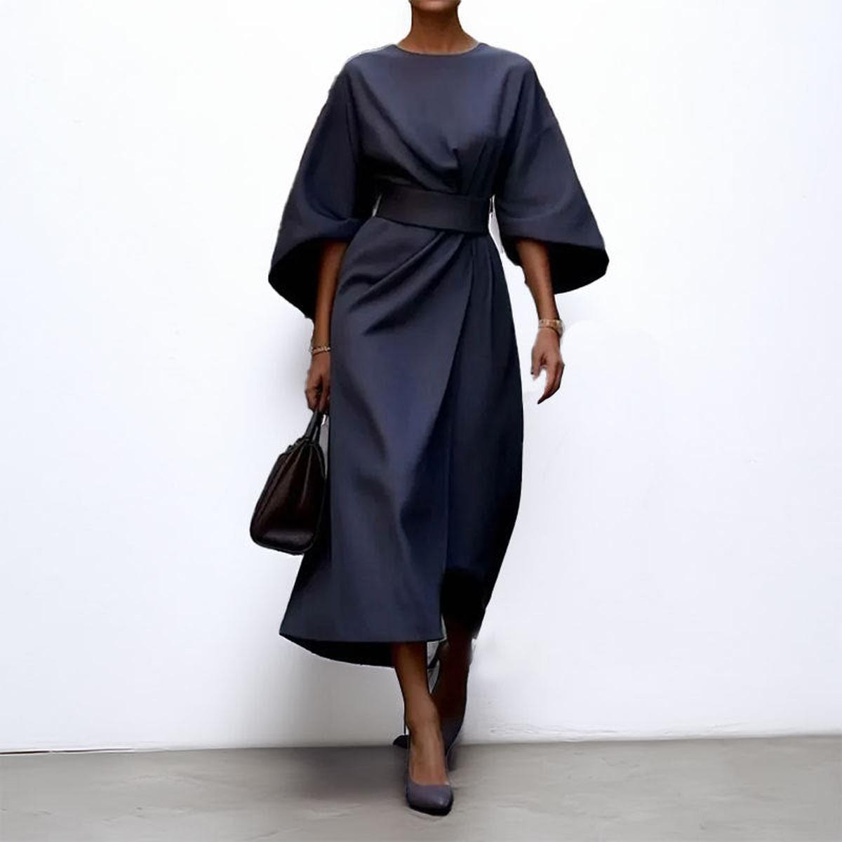 Myrissea | Women's Batwing Sleeve Twist Waist Midi Dress