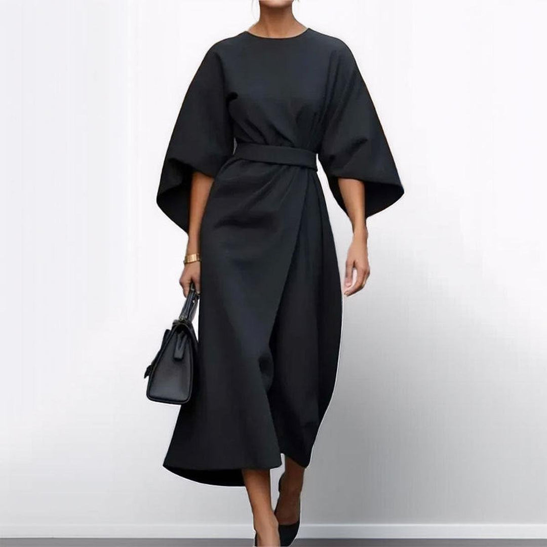 Myrissea | Women's Batwing Sleeve Twist Waist Midi Dress