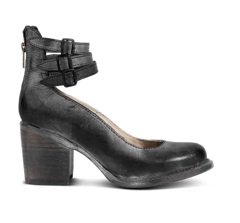 Driselle | Women's Strap Detail Block Heel Pumps