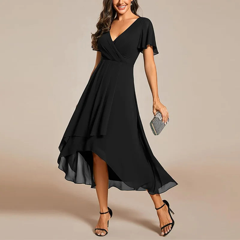 Thireya | Women's Elegant Flowing Midi Dress