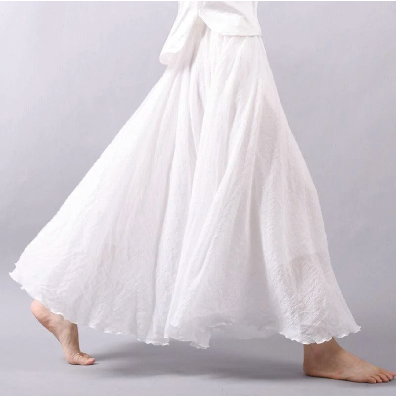 Petronella | Women's Flowy Elastic-Waist Maxi Skirt