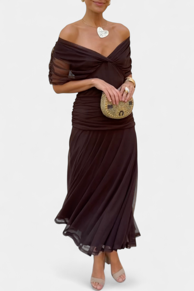 Calirae | Women's Floral V-Neck Midi Dress