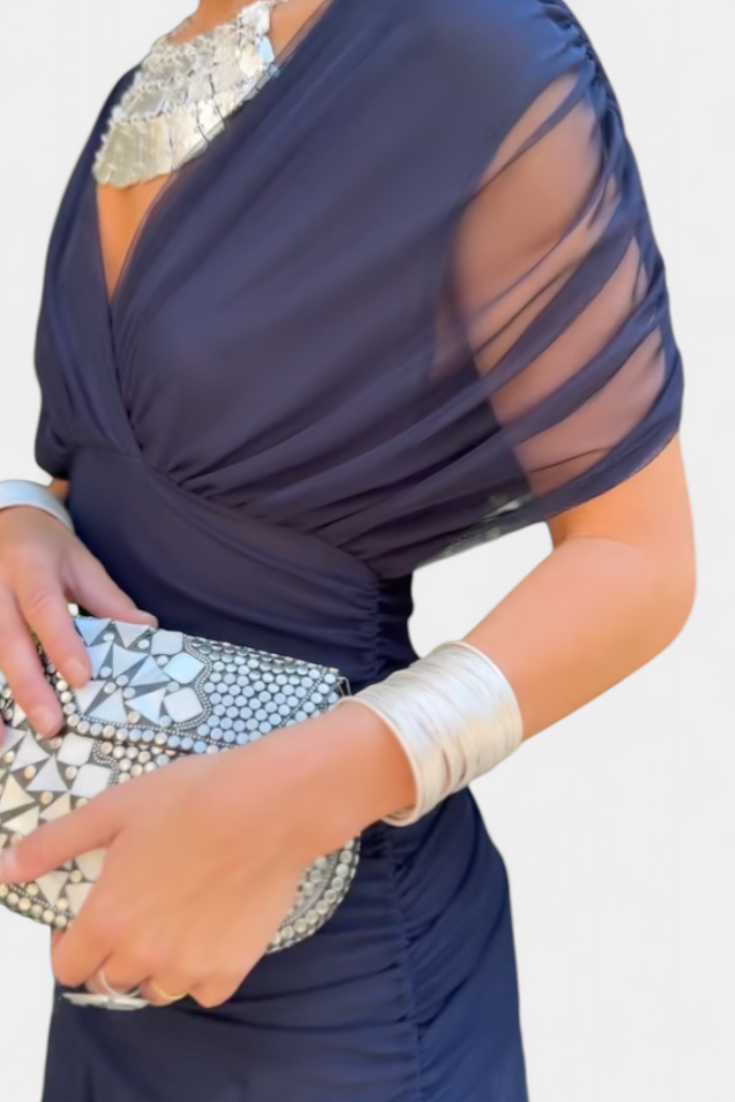 Calirae | Women's Floral V-Neck Midi Dress