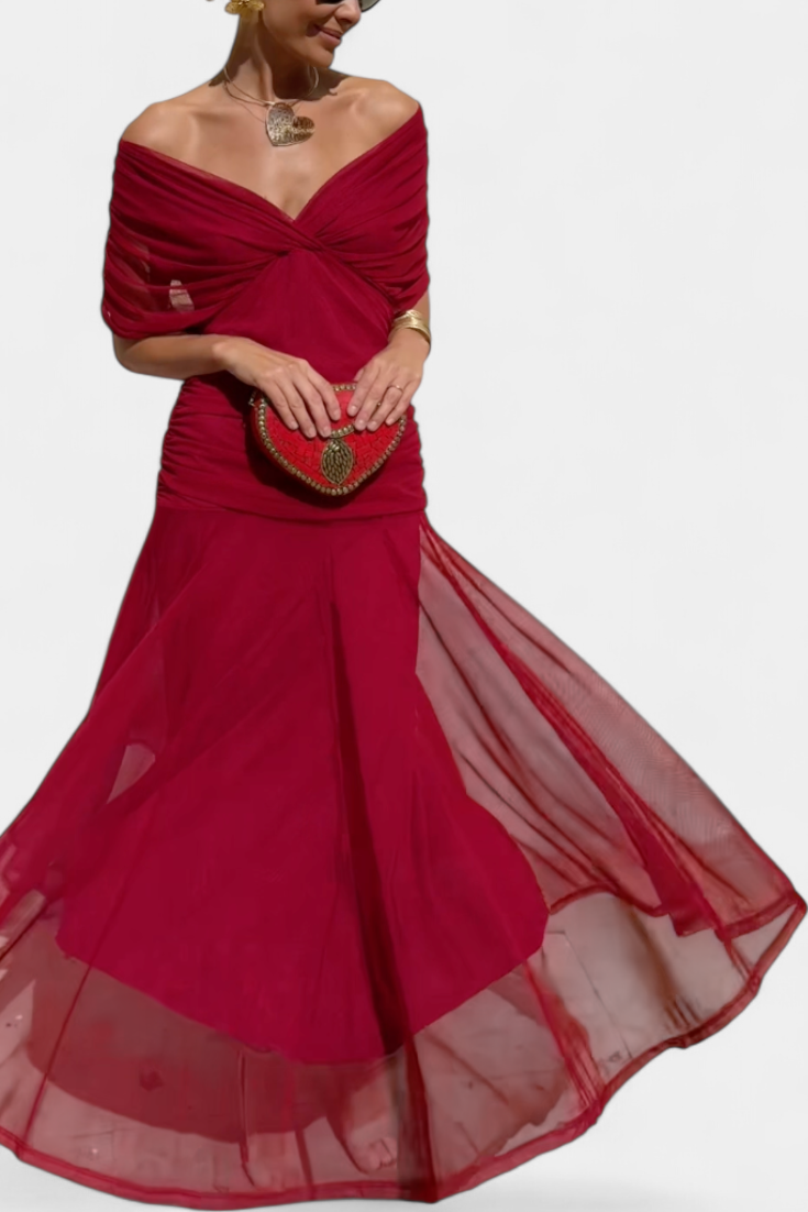 Calirae | Women's Floral V-Neck Midi Dress