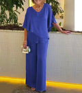 Xyra | Women's Flowing Top & Wide Leg Two-Piece Set