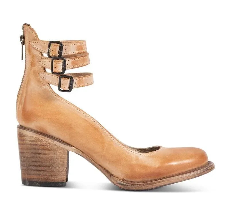 Driselle | Women's Strap Detail Block Heel Pumps