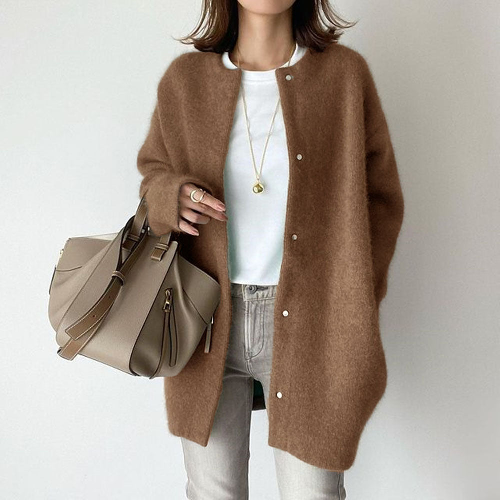 Leontine | Women's Oversized Button-Front Longline Cardigan