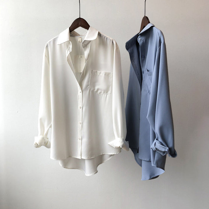 Quirine | Women's Classic Chest-Pocket Button-Up Blouse