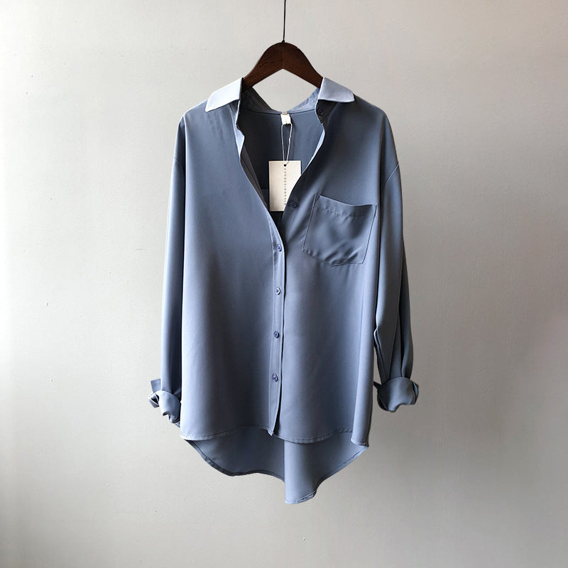 Quirine | Women's Classic Chest-Pocket Button-Up Blouse
