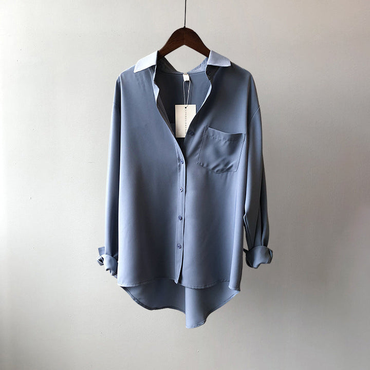 Quirine | Women's Classic Chest-Pocket Button-Up Blouse