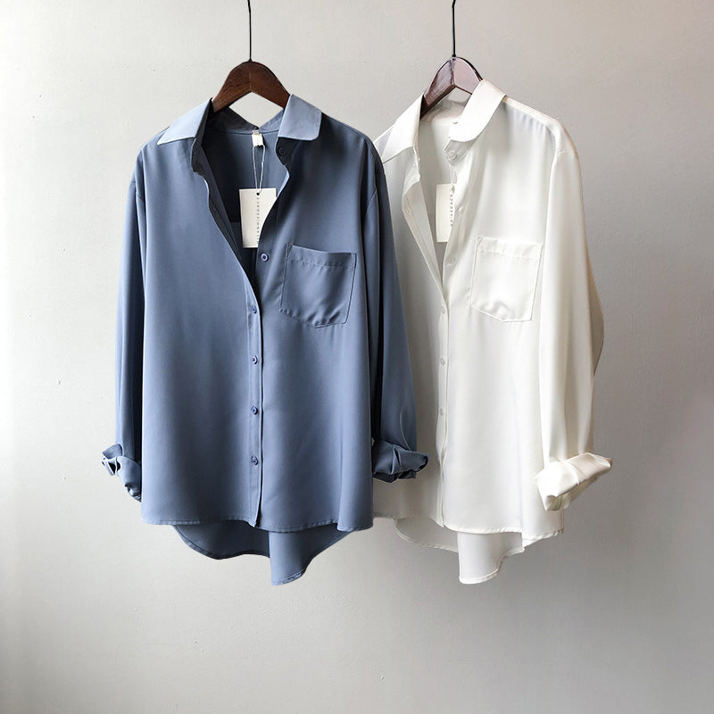 Quirine | Women's Classic Chest-Pocket Button-Up Blouse