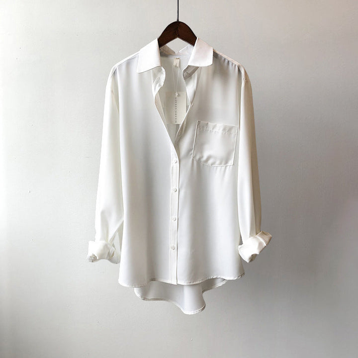 Quirine | Women's Classic Chest-Pocket Button-Up Blouse
