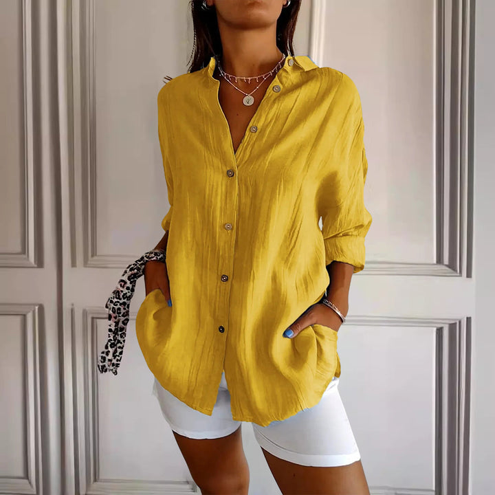 Paloma | Women's Relaxed Pleated Button-Up Shirt