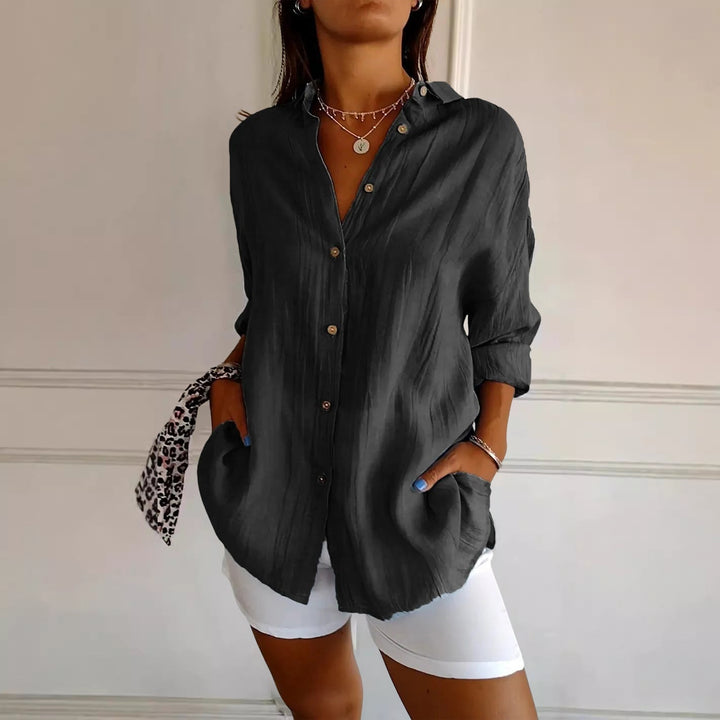 Paloma | Women's Relaxed Pleated Button-Up Shirt