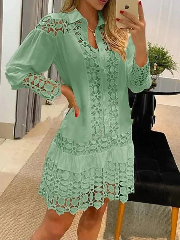 Kaevyn | Women's Lace Summer Mini Dress