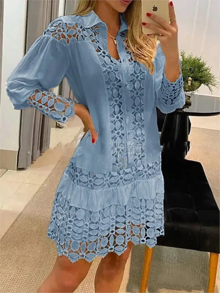 Kaevyn | Women's Lace Summer Mini Dress