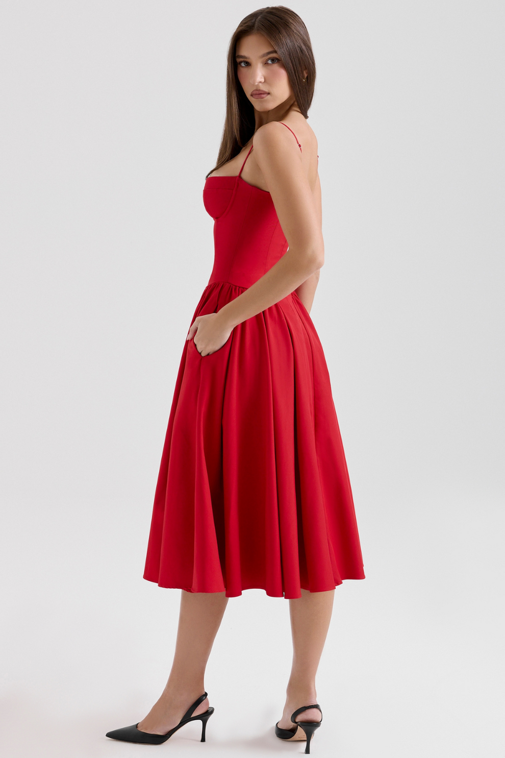 Elowen | Women's Summer Muse Strappy Midi Dress