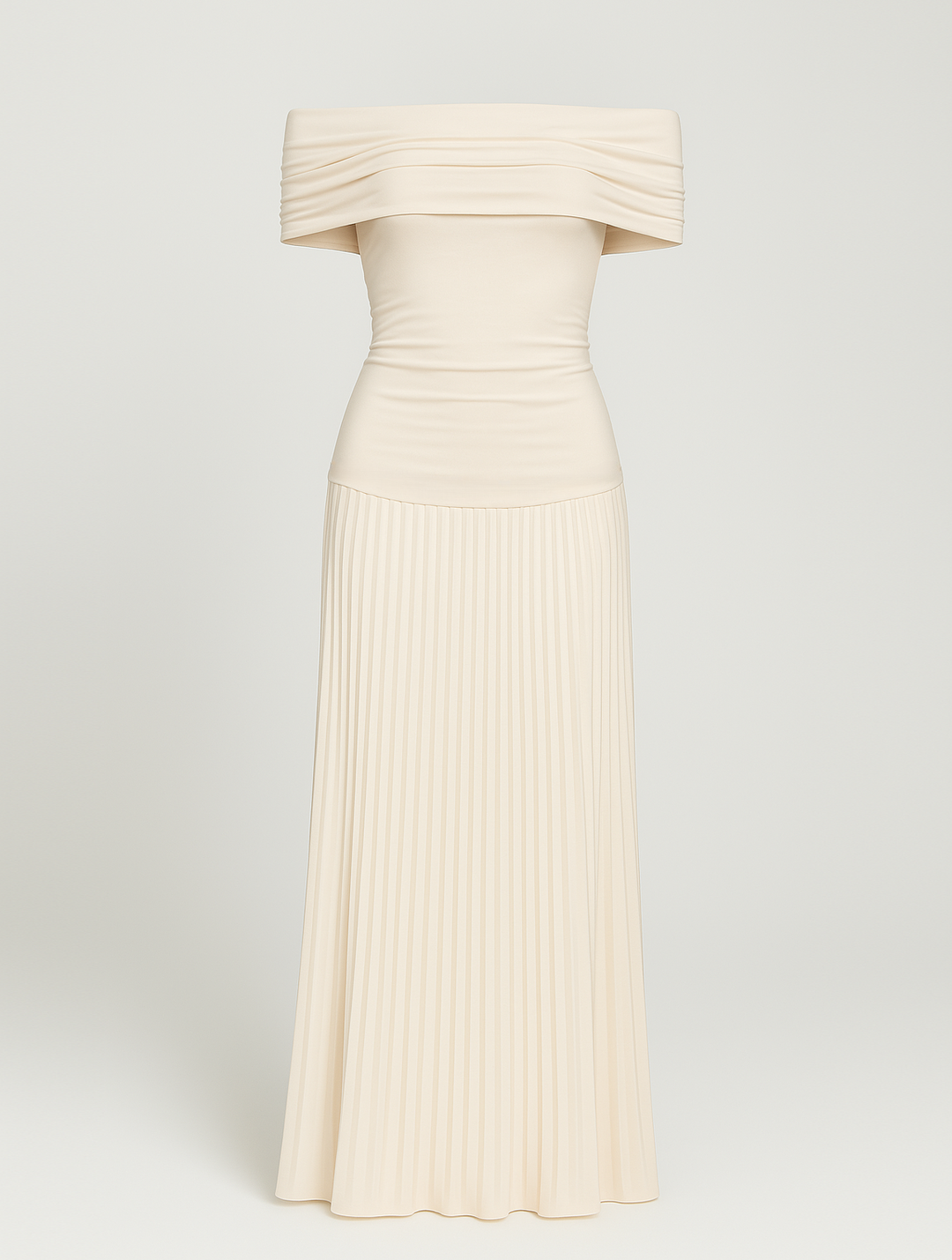 Ophyra | Women's Off-Shoulder Pleated Maxi Dress