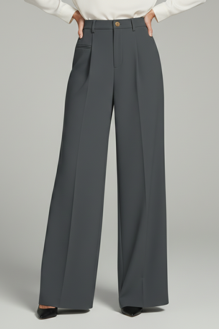 Quinn | Women's Pleated Wide Leg Palazzo Trousers