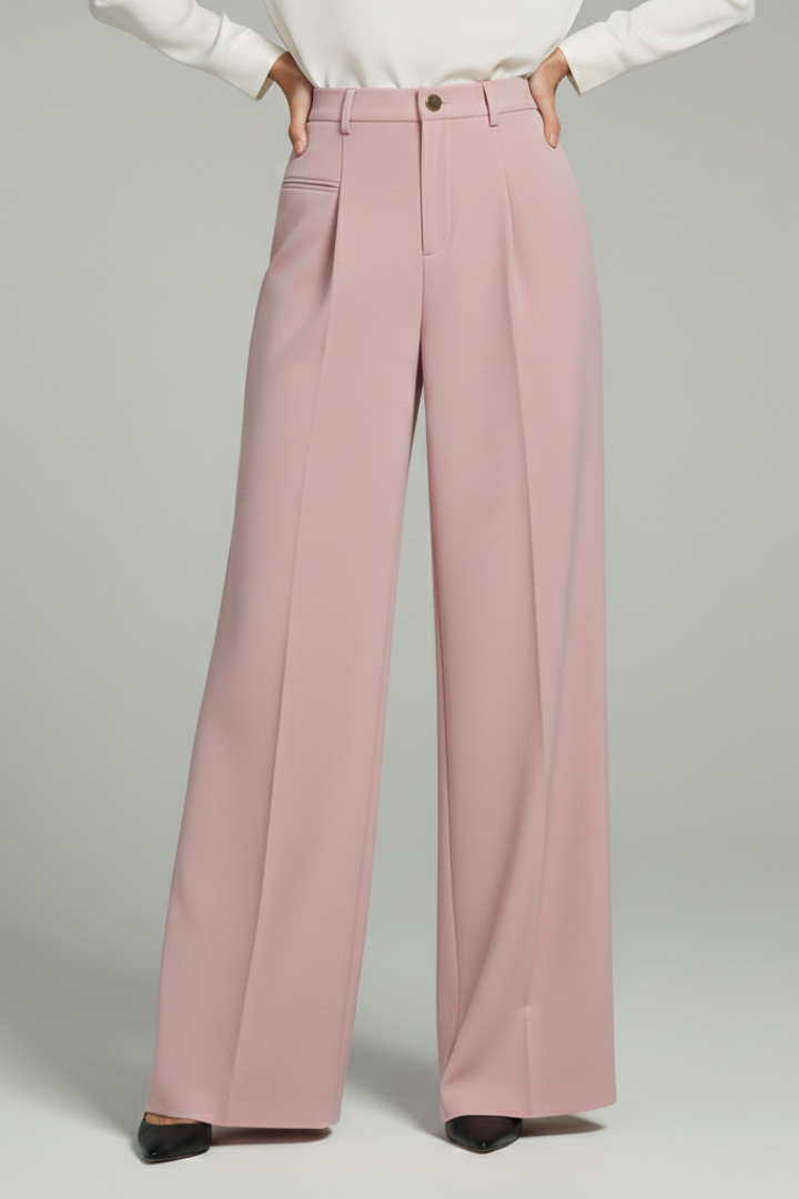 Quinn | Women's Pleated Wide Leg Palazzo Trousers