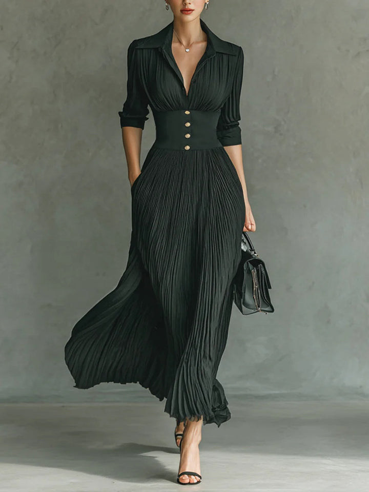 Tatienne | Women's Elegant Pleated Maxi Wedding Guest Dress