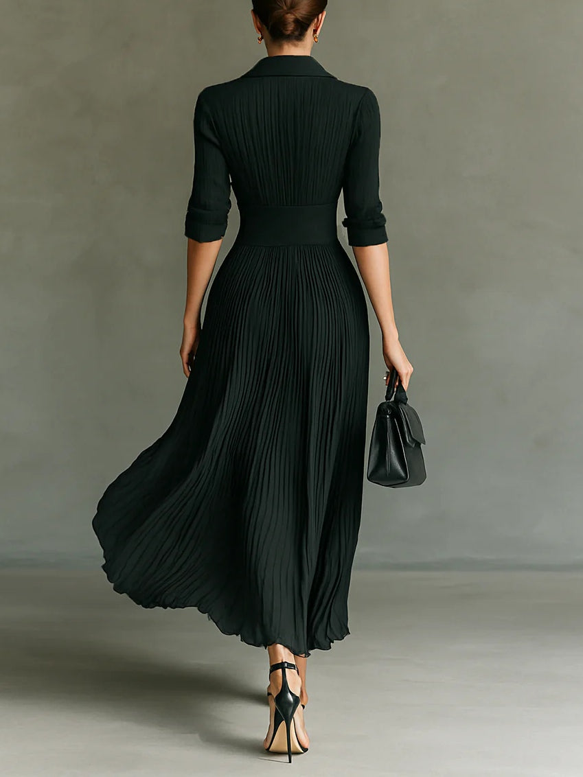 Tatienne | Women's Elegant Pleated Maxi Wedding Guest Dress