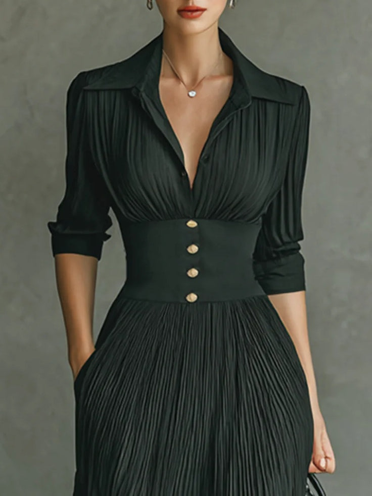 Tatienne | Women's Elegant Pleated Maxi Wedding Guest Dress