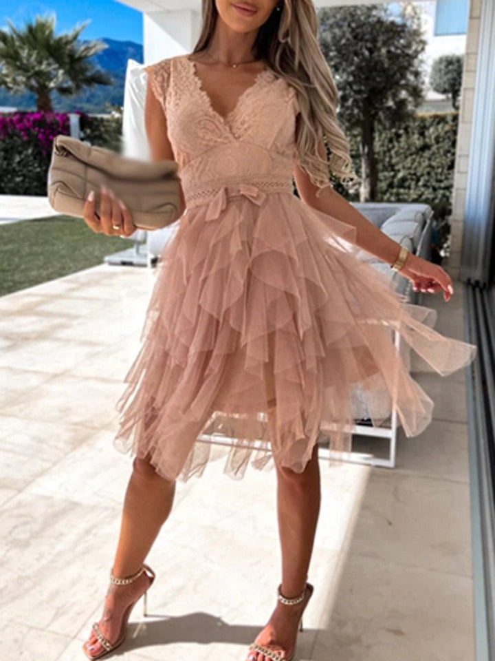 Zyneth | Women's Lace Ruffle Summer Dress