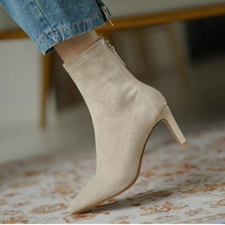 Dolores | Women's Elegant Pointed Toe Heeled Ankle Boots