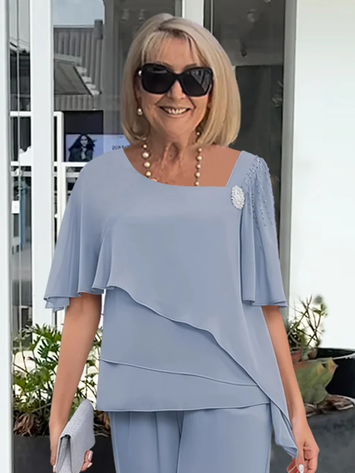 Zephyra | Women's Elegant Layered Two Piece Set