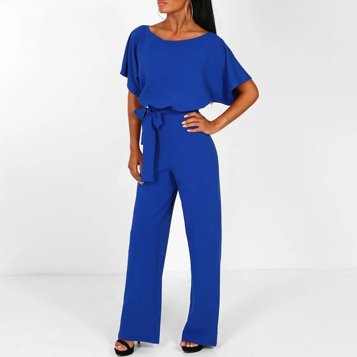 Ylva | Women's Elegant Belted Wide Leg Jumpsuit